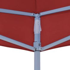 Vidaxl Streha za vrtni šotor 6x3 m bordo 270 g/m2