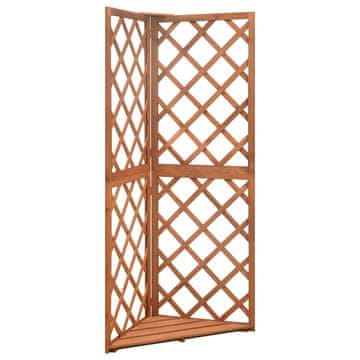 Vidaxl vidaXL Kotna vrtna rešetka 50x50x145 cm masivni jelkov les