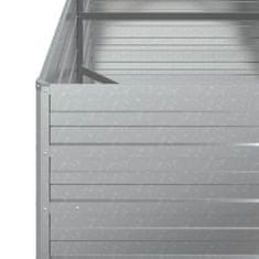 Vidaxl Visoka greda 160x80x77 cm pocinkano jeklo srebrna
