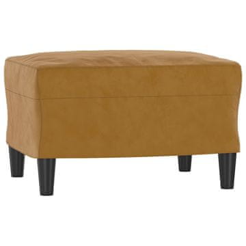Vidaxl Stolček za noge rjav 60x50x41 cm žamet
