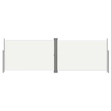 Vidaxl Zložljiva stranska tenda krem 200x600 cm