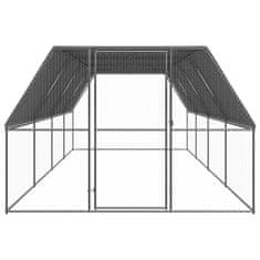 Vidaxl Zunanji kokošnjak 3x8x2 m pocinkano jeklo