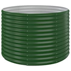 Vidaxl Visoka greda iz cinkanega jekla 100x100x68 cm zelena