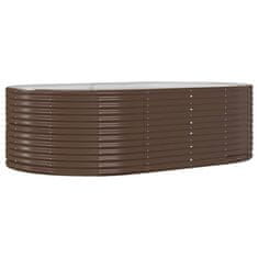 Vidaxl Visoka greda rjava 212x140x68 cm cinkano jeklo