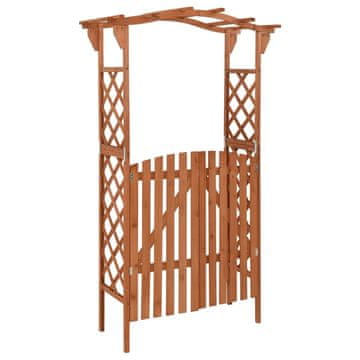 Vidaxl vidaXL Pergola z vrati, 116x40x204 cm, masivni jelkov les