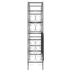 Vidaxl Vrtni obok z vrati črne barve 108x45x235 cm jeklo