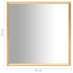 Vidaxl Ogledalo zlato 70x70 cm