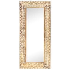 Vidaxl Ročno izrezljano ogledalo 110x50x11 cm trden mangov les