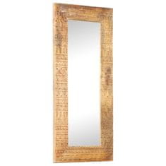 Vidaxl Ročno izrezljano ogledalo 110x50x11 cm trden mangov les