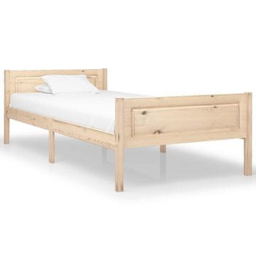Vidaxl Posteljni okvir iz trdne borovine 90x200 cm