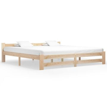 Vidaxl Posteljni okvir trdna borovina 200x200 cm