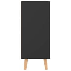 Greatstore Komoda visok sijaj črna 90x30x72 cm iverna plošča
