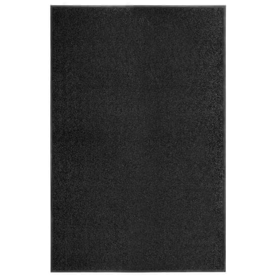 Vidaxl Pralni predpražnik črn 120x180 cm
