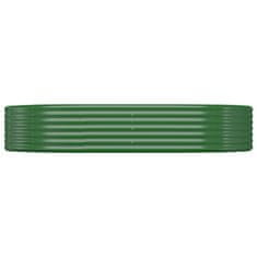 Vidaxl Visoka greda iz cinkanega jekla 214x140x36 cm zelena