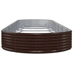 Vidaxl Visoka greda iz cinkanega jekla 523x140x36 cm rjava