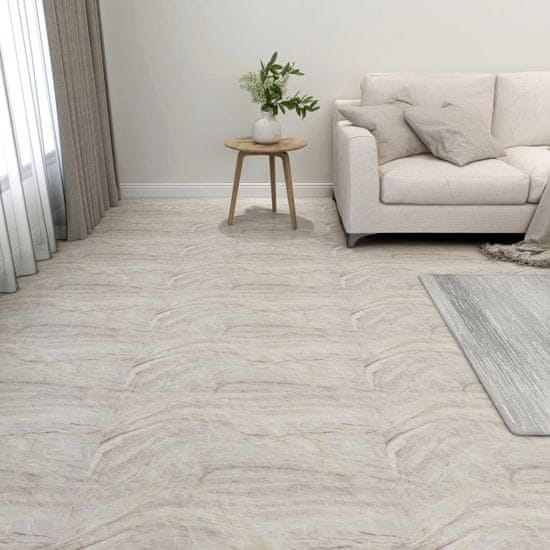 Vidaxl Samolepilne talne plošče 55 kosov PVC 5,11 m2 bež