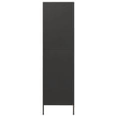 Vidaxl Garderobna omara antracitna 90x50x180 cm jeklo