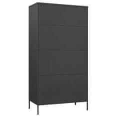 Vidaxl Garderobna omara antracitna 90x50x180 cm jeklo