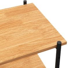 Vidaxl 4-nadstropni regal s policami črn in hrast 80x40x130 cm