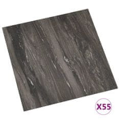 Vidaxl Samolepilne talne plošče 55 kosov PVC 5,11 m2 temno sive