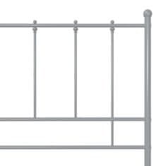 Vidaxl Posteljni okvir siv kovinski 200x200 cm