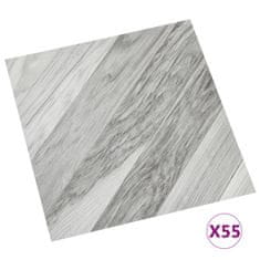 Vidaxl Samolepilne talne plošče 55 kosov PVC 5,11 m2 sive črtaste