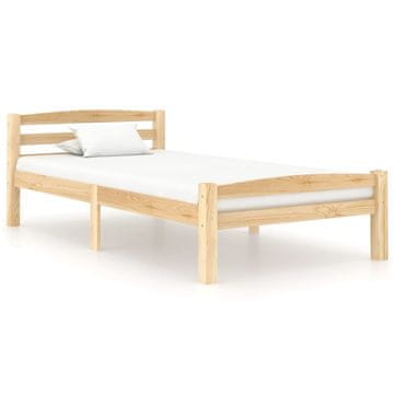 Vidaxl Posteljni okvir iz trdne borovine 100x200 cm