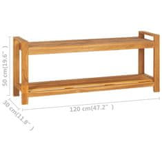 Vidaxl Klop 120 cm trdna tikovina