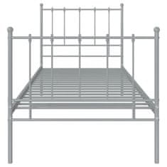 Vidaxl Posteljni okvir siv kovinski 90x200 cm