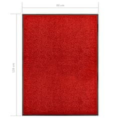 Greatstore Pralni predpražnik rdeč 90x120 cm