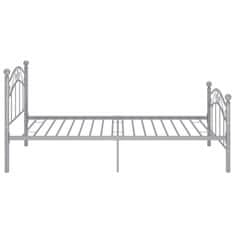 Vidaxl Posteljni okvir siv kovinski 100x200 cm