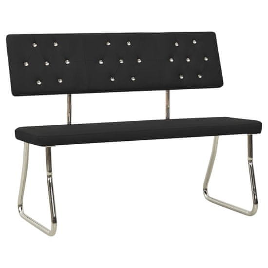 Vidaxl Klop 110 cm črno umetno usnje