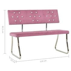 Vidaxl Klop 110 cm roza žamet