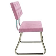 Vidaxl Klop 110 cm roza žamet