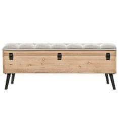 Vidaxl Klop s prostorom za shranjevanje 110 cm trden les jelke
