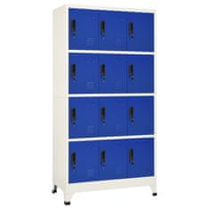 Vidaxl Zapiralna omara, modro-siva 90x45x180 cm, jeklena