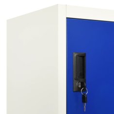 Vidaxl Zapiralna omara, modro-siva 90x45x180 cm, jeklena