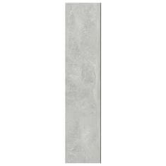 Vidaxl Kopalniška omarica z ogledalom 60x15x75 cm MDF betonsko siva