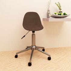 shumee Obračalni pisarniški stol, rjav, oblazinjen s tkanino