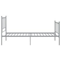 Vidaxl Posteljni okvir siv kovinski 100x200 cm