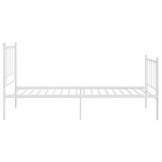 Vidaxl Posteljni okvir bel kovinski 100x200 cm