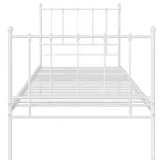 Vidaxl Posteljni okvir bel kovinski 100x200 cm