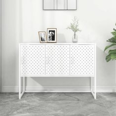 Vidaxl Komoda bela 105x35x75 cm jeklo