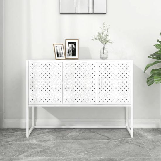 Vidaxl Komoda bela 105x35x75 cm jeklo