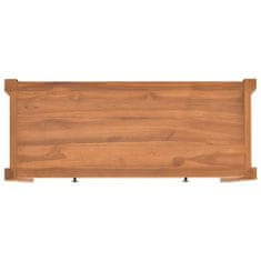 Vidaxl Pisalna miza z 2 predaloma 100x40x75 cm reciklirana tikovina