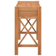 Vidaxl Pisalna miza z 2 predaloma 100x40x75 cm reciklirana tikovina