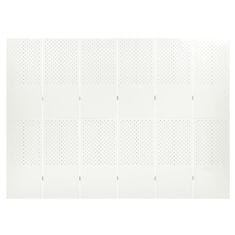Vidaxl Paravan 6-delni bel 240x180 cm jeklo