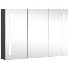 shumee LED kopalniška omarica z ogledalom 89x14x62 cm