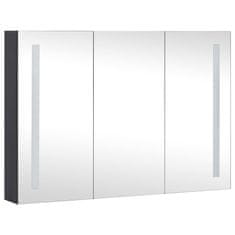 shumee LED kopalniška omarica z ogledalom 89x14x62 cm