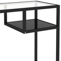 Vidaxl Računalniška miza črna 100x36x74 cm steklo